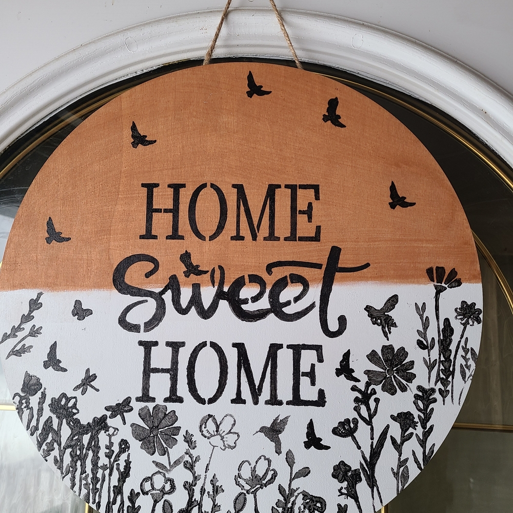 Charming Floral Home Sweet Home Wall Art